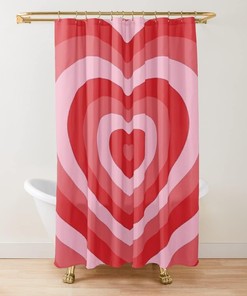 Playful And Sweet Hearts Shower Curtain - A Design That Brings Happiness To Your Bathroom