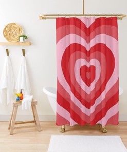 Playful And Sweet Hearts Shower Curtain - A Design That Brings Happiness To Your Bathroom