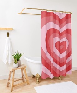 Playful And Sweet Hearts Shower Curtain - A Design That Brings Happiness To Your Bathroom