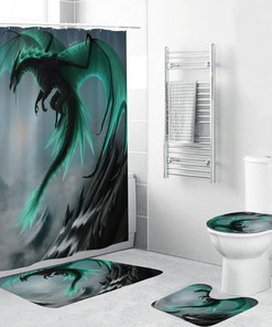 Playful And Whimsical Dragon Shower Curtain For A Fun Bathroom