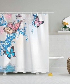 Playful Butterfly Shower Curtain - Stylish Design With Eye Catching Art To Give Your Bathroom An Update