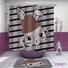 Playful Cartoon Hello Kitty Rainbow Shower Curtain That Will Make Your Bathroom Unique