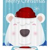 Playful Christmas Holiday Bear Shower Curtain - Waterproof Fabric Bathroom Decor