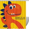 Playful Dinosaur Shower Curtain For A Jurassic Bathroom