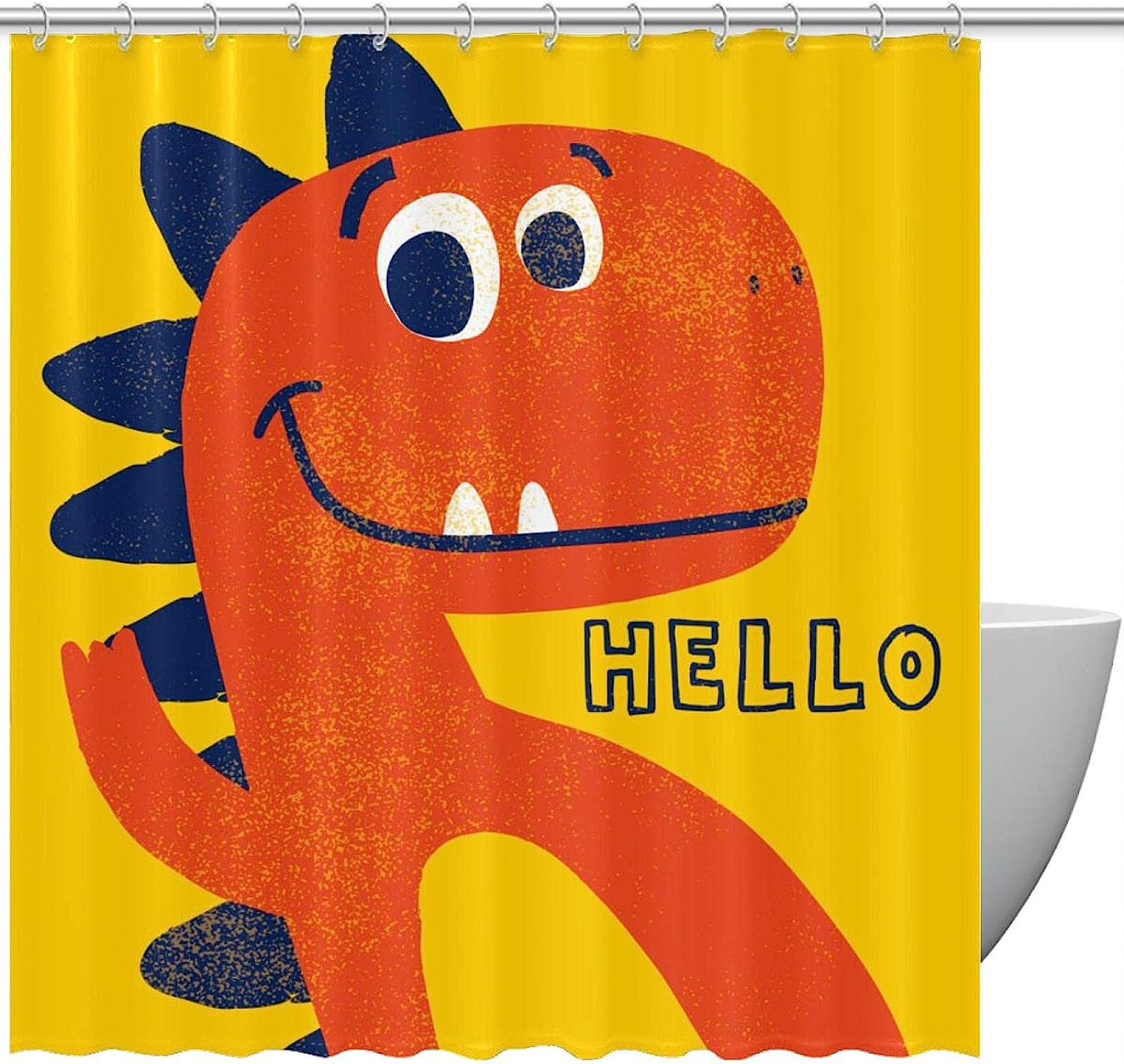 Playful Dinosaur Shower Curtain For A Jurassic Bathroom
