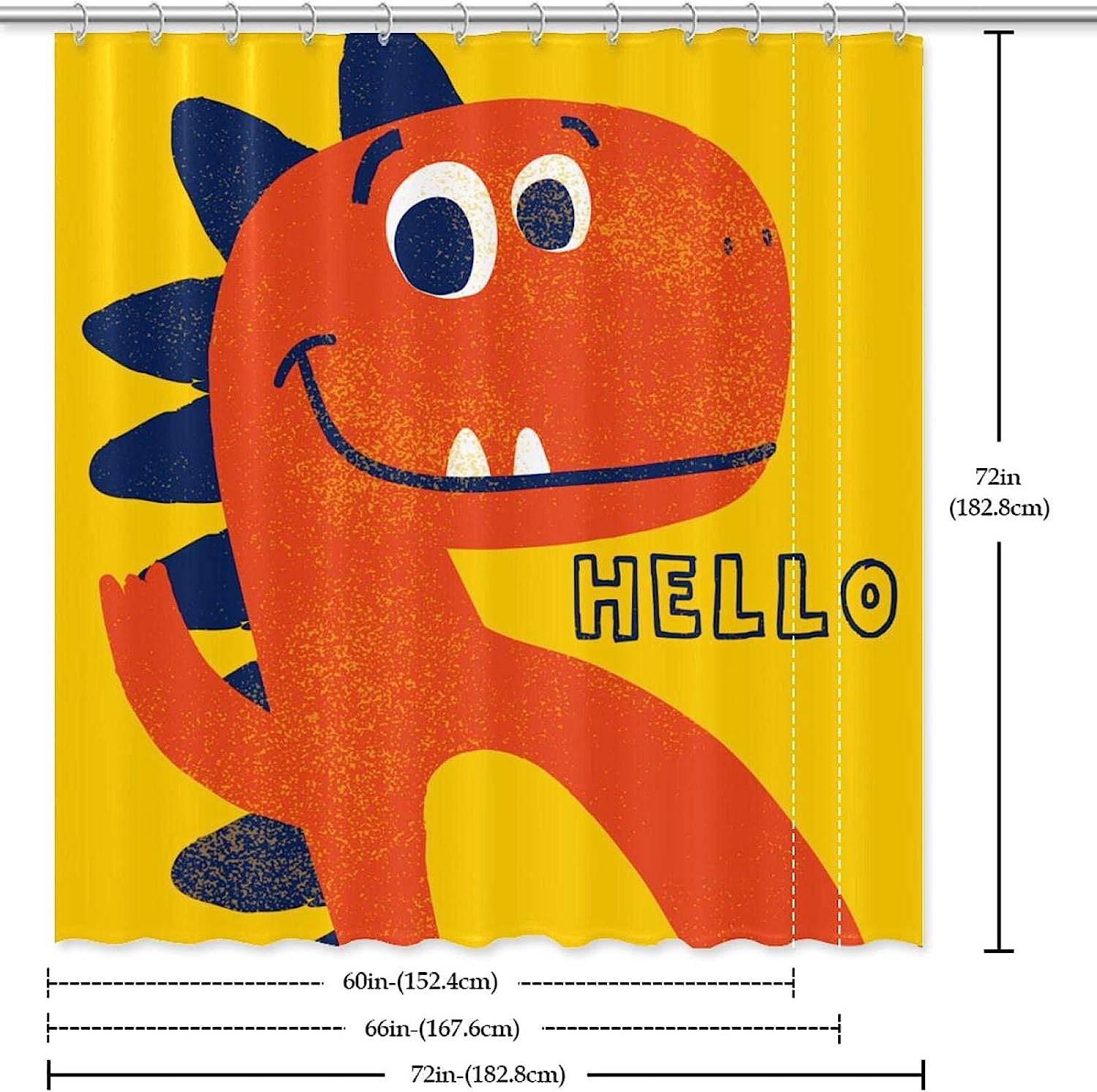 Playful Dinosaur Shower Curtain For A Jurassic Bathroom - Image 3