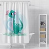 Playful Dinosaur Shower Curtain for Kids with Colorful Water-Proof Design 
