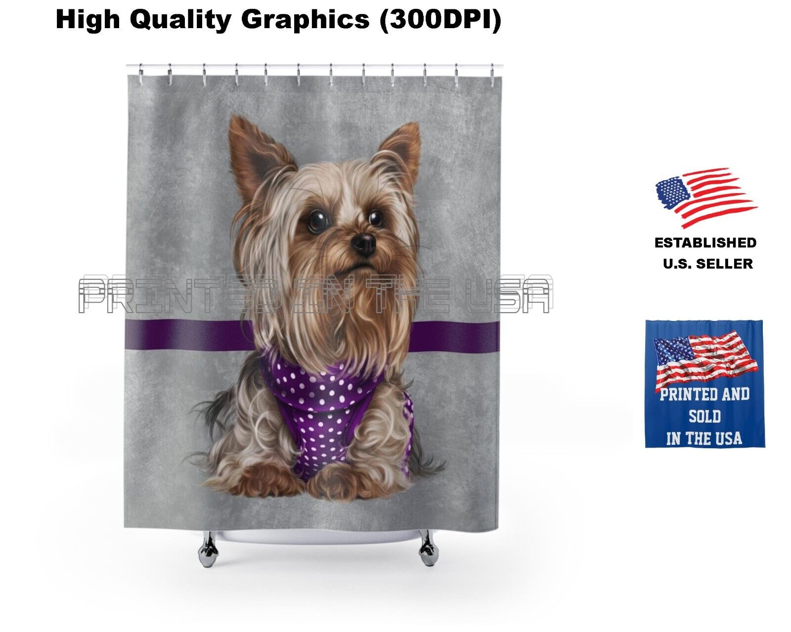 Playful Dog Breeds Shower Curtain For Canine-Inspired Bathroom Design