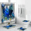 Playful Dolphin Sea World Shower Curtain - Underwater Theme Bathroom Decor
