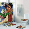 Playful Dragon Ball Z Bath Mats And Shower Curtain Set For An Anime Fan'S Bathroom