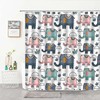 Playful Elephant In The Jungle Shower Curtain For Kids' Bathroom With Pink Blue Giant Cute Animal Design
