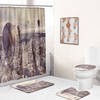 Playful Elephant Shower Curtain With Colorful Flowers Tribal Design Boho Pattern