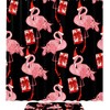 Playful Flamingo With Present And Santa Hat Design Shower Curtain, Perfect Bathroom Decor For The Holidays