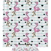 Playful Flamingos And Black Hearts Shower Curtain With Waterproof Bath Curtain For Vibrant Bathroom Decor