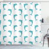 Playful Jumping Dolphin Shower Curtain For Ocean Lovers