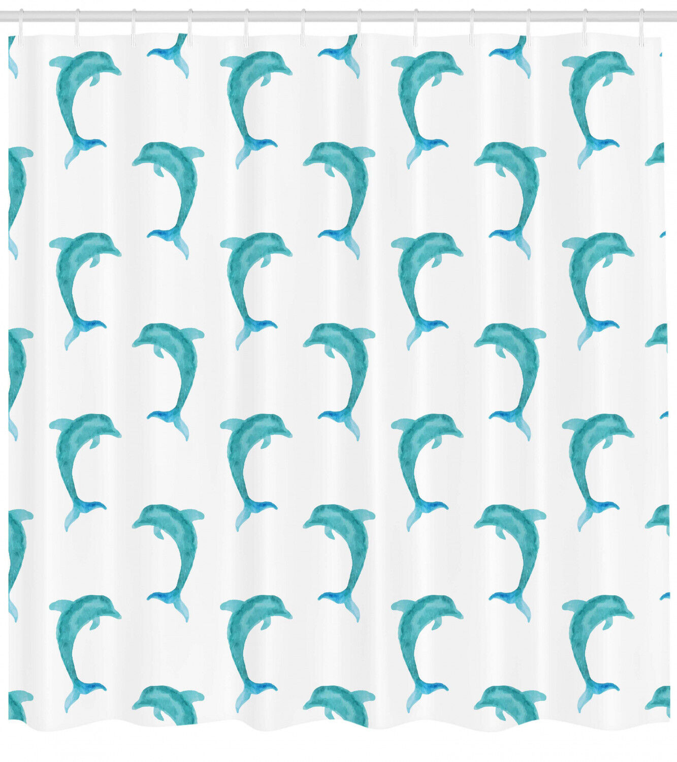 Playful Jumping Dolphin Shower Curtain For Ocean Lovers - Image 2