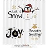 Playful Penguin Greeting Print Shower Curtain, Waterproof Bath Curtain