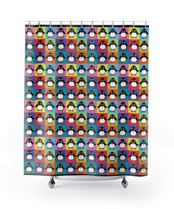 Playful Penguin Shower Curtain For Fun And Colorful Kids Bathroom Decor