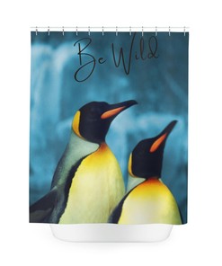 Playful Penguins Shower Curtain, Fun Animal Bathroom Decor