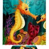 Playful Seahorses Shower Curtain For Underwater Adventure Bathroom Decor