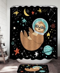 Playful Sloth Shower Curtain - A Fun And Cute Bathroom Idea