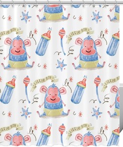 Playful Smiling Monkey Shower Curtain