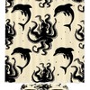 Playful Vintage Design With Octopus And Dolphins - Waterproof Shower Curtain