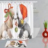 Playful Watercolor Christmas Penguins Shower Curtain for Your Whimsical Bathroom