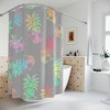 Playful and Adorable Rainbow Pineapple Shower Curtain for a Tropical Theme Bathroom