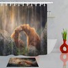Playing Bear Baby Fabric Shower Curtain Set For Bathroom
