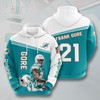 Pocket Pullover Hoodie, Great Miami Dolphins All Over Print 3D Hooded Gift For Fans