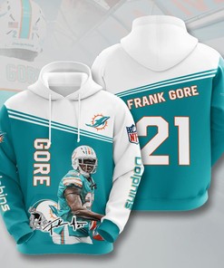 Pocket Pullover Hoodie, Great Miami Dolphins All Over Print 3D Hooded Gift For Fans