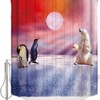 Polar Bear And Penguin Shower Curtain For A Wildlife-Inspired Bath
