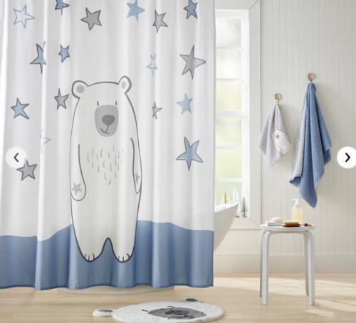 Polar Bear In Jam Print Shower Curtain For A Cozy And Cute Bathroom Theme