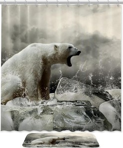 Polar Bear Shower Curtain Perfect for Any Bathroom Decor