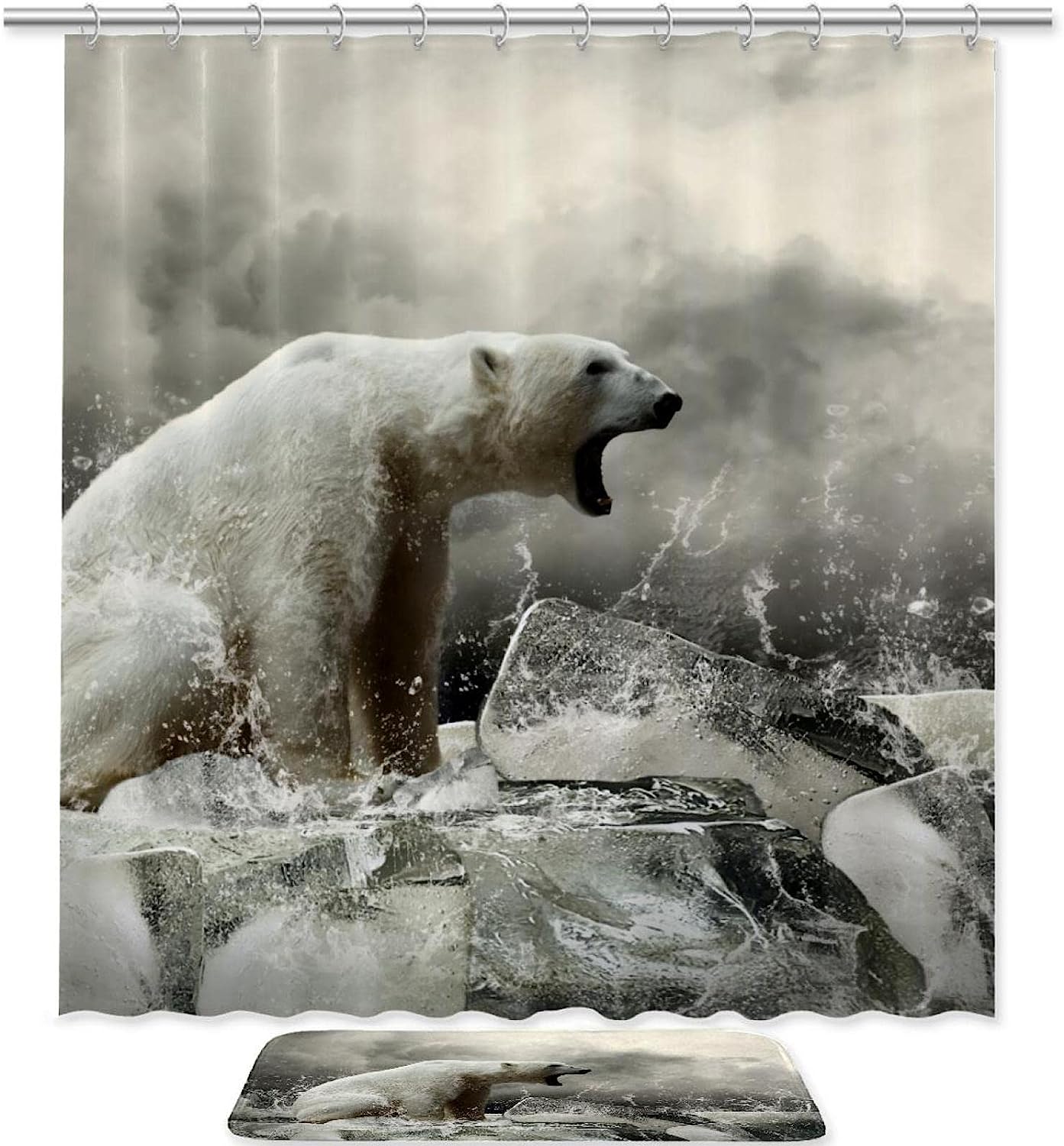 Polar Bear Shower Curtain Perfect for Any Bathroom Decor