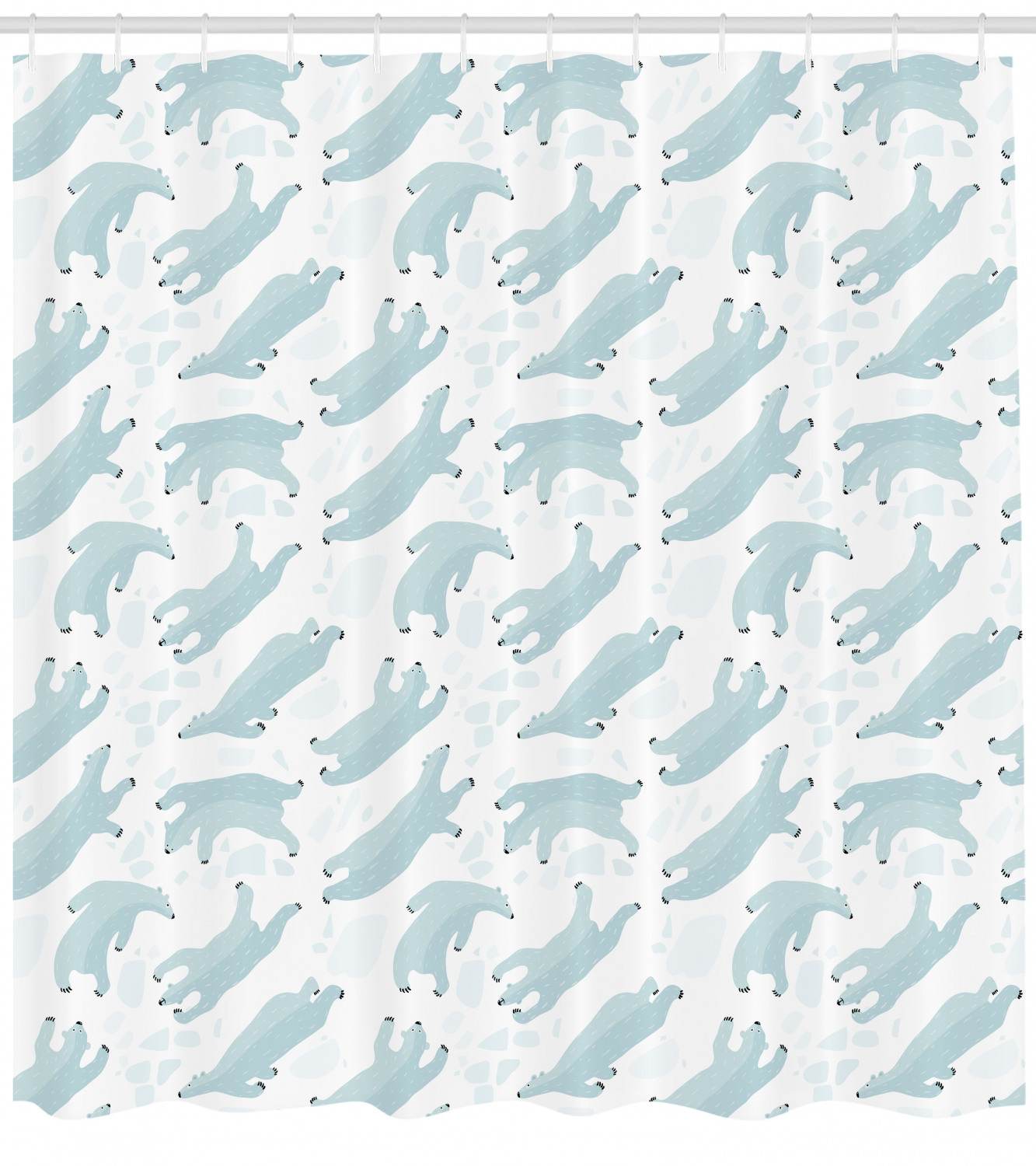 Polar Bears And Marine Life Print Shower Curtain For A Cool Arctic Theme - Image 4