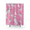 Polka Dot Pattern Dalmatian Puppy Dog Shower Curtain For Eclectic Kitschy Bathroom Kids Girls Disney Lovers Room