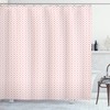 Polka Dots Squares Print Shower Curtain For Retro Bathroom