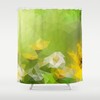 Poly Art Triangle Green Geometric Shower Curtain, Abstract Mosaic Pattern Bathroom Decor With Modern Print
