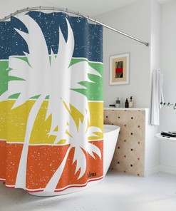 Polyester Shower Curtain for a Simple yet Chic Bathroom