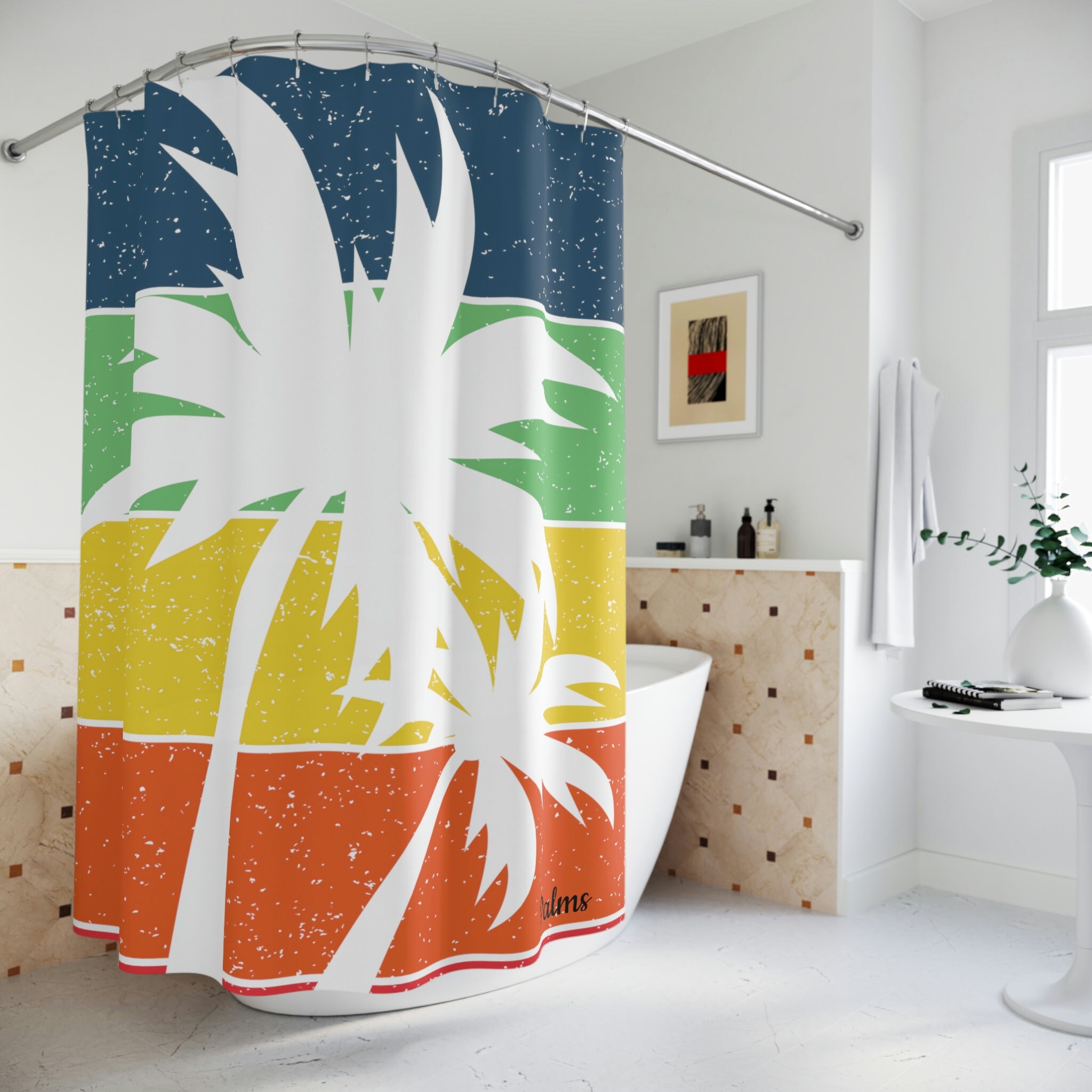 Polyester Shower Curtain for a Simple yet Chic Bathroom