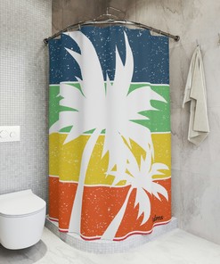 Polyester Shower Curtain for a Simple yet Chic Bathroom