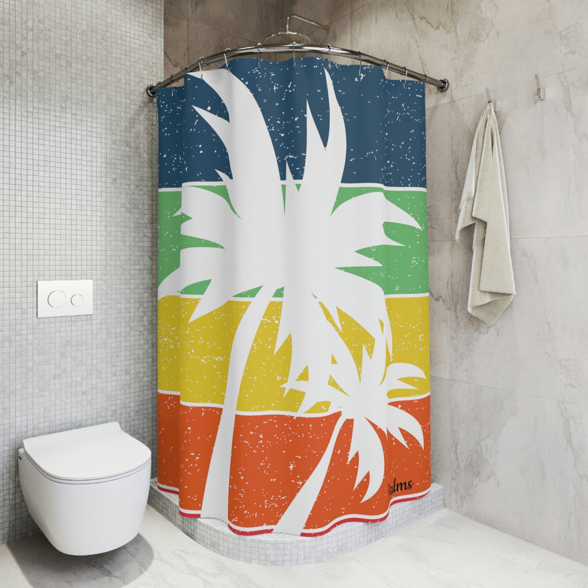 Polyester Shower Curtain for a Simple yet Chic Bathroom