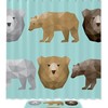 Polygonal Bear Shower Curtain - Modern Animal Bathroom Decor 