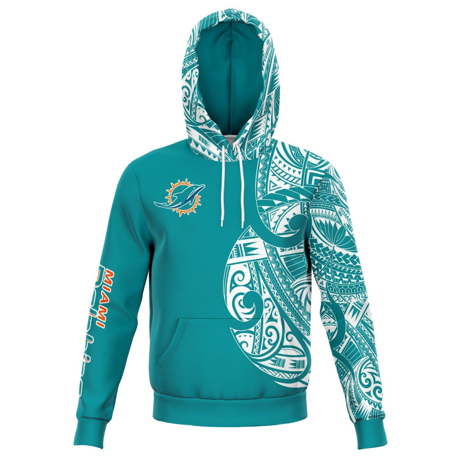 Polynesian Design Miami Dolphins 3D Hoodie For Fans Of The Nfl Team