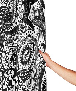 Polynesian Tribal Design Hawaiian Shower Curtain For Bath