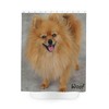 Pomeranian Woof Dog Shower Curtain - Cute Pet Bathroom Decor 
