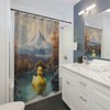 Pond Scene Shower Curtain Featuring Rubber Duck