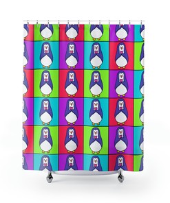 Pop Art Girly Shower Curtain - Cute Shower Curtain For Kids And Teens